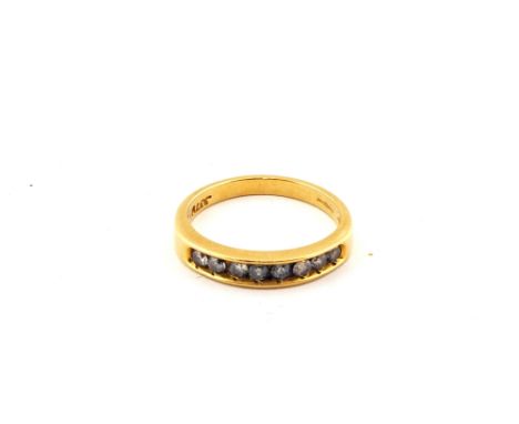 An 18ct Gold and multiple Diamond set ring, size K