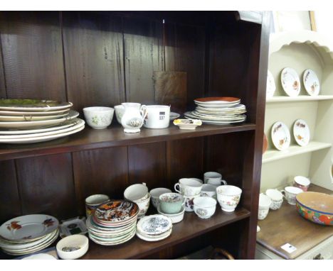 Large qty of cups, saucers, plates by Minton, Royal Doulton & Crown Staffs, etc