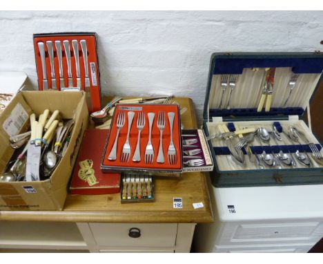 Collection on vintage silver plated cutlery