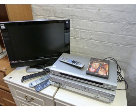 Logik 19'' tv, Samsung recorder & Panasonic DVD/CD player