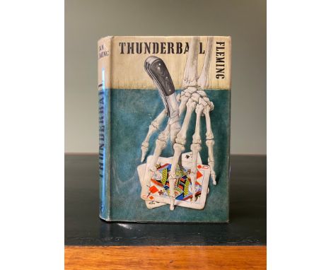 FLEMING, Ian. Thunderball, FIRST EDITION, 8vo, publisher's imitation black cloth lettered in gilt, embossed skeletal hand on 