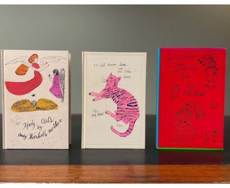 WARHOL, Andy. 25 Cats &amp; Holy Cats, Facsimile Edition, First Edition, two volumes with vibrant colour illustrations throug