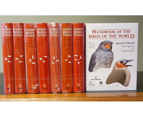 Handbook of the Birds of the World, 16 volumes with additional special volume (complete), 14 of the 16 volumes still in prote