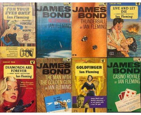 FLEMING, Ian. Pan paperback editions, FIRST PRINTINGS, comprising: Live and Let Die, 1957; Diamonds are Forever, 1958; From R