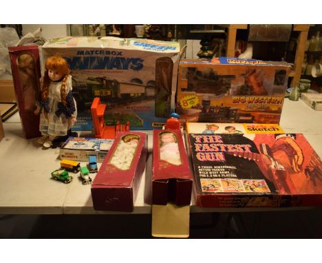 A mixed collection of items to include childrens toys, dolls, modern Corgi cars etc (lots of wear)Condition is mixed. No cond