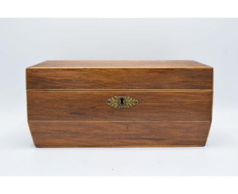 19th century tea caddy complete with original lids and brass hinges with an associated mixing bowl. Missing a circular hoop f