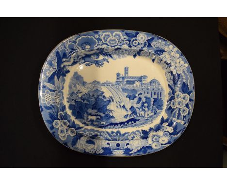 Don Pottery meat dish Cascade of Isola: circa 1820s. In good condition. Surface related scratches and wear are apparent. 43cm