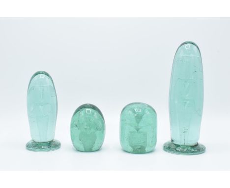 A collection of Victorian and Edwardian glass dumps (4) In good condition with no obvious damage or restoration. Light scratc