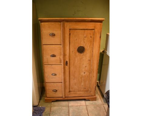 Victorian pine kitchen cupboard/ meat safe consisting of shelves and drawers; possibly French. The item is generally in good 