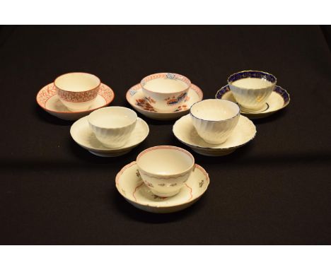 A collection of 19th century tea cups and saucers made by various English potter mainly in the style of Worcester, Newhall, S