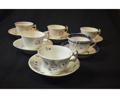 A collection of 19th century tea cups and saucers made by various English potter mainly in the style of Worcester, Newhall, S