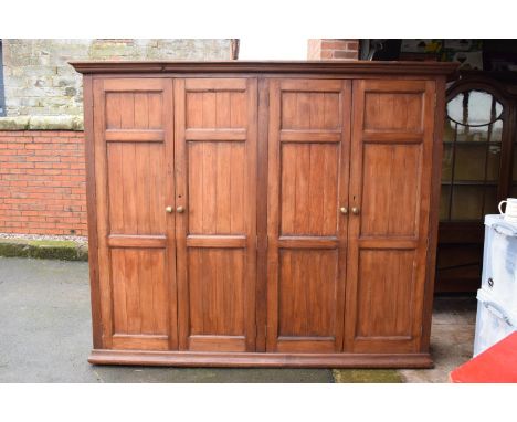 Late Victorian double fronted pitch pine linen/ housekeepers cupboard. The item is in good solid, functional condition. They 