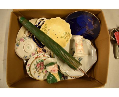 A mixed collection of items to include a parasol, Carlton Ware, Aynsley etcCondition is mixed. No condition reports available