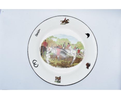 Large shallow bowl depicting a hunting scene of J.F Herring and Son, made by China Originals of Congleton. All in good condit