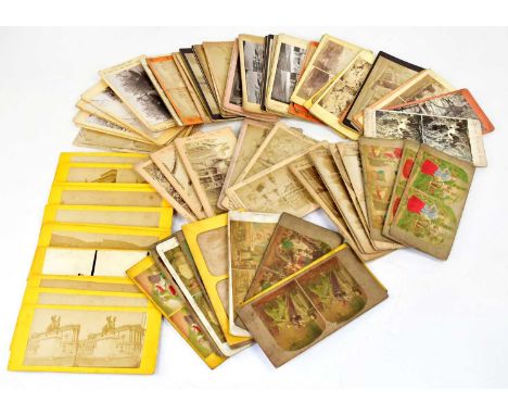 A quantity of stereoscope slides, including American scenery, New York, etc.