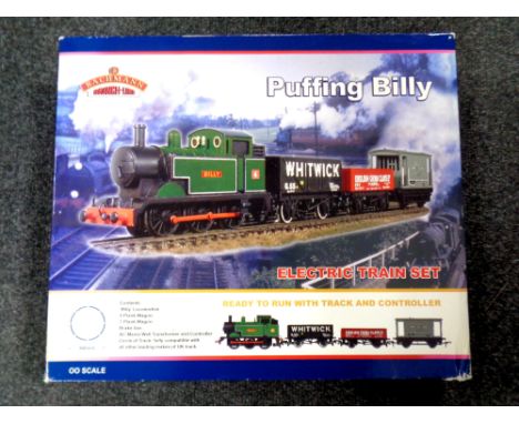 A Bachmann branch line OO scale Puffing Billy electric train set 