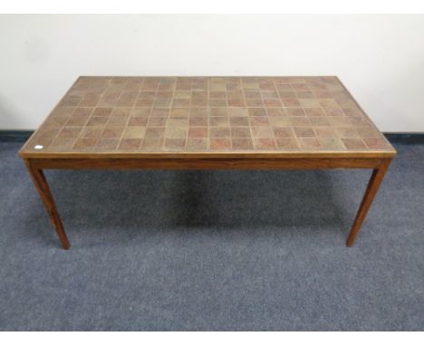 A mid 20th century Danish tile topped coffee table 