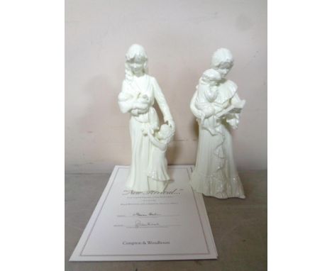 Two Royal Worcester Compton and Woodhouse figures, Once Upon A Time and New Arrival, with certificates  