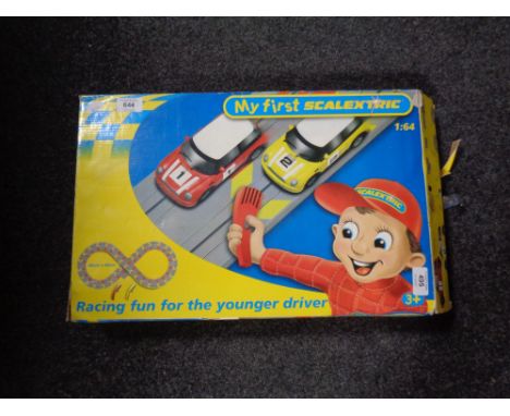 A My First Scalextric 1:64 scale racing set, boxed 
