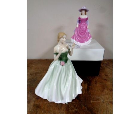 A Royal Worcester Limited Edition figure, Keepsake No. 11134 of 12500, together with a further Royal Doulton International Co