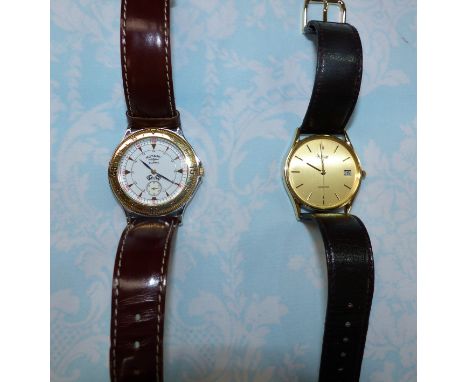 A Rotary quartz sports watch; a gent's Pulsar quartz wristwatch