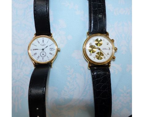 A gent's Rotary quartz wristwatch; a Fossil quartz chronograph