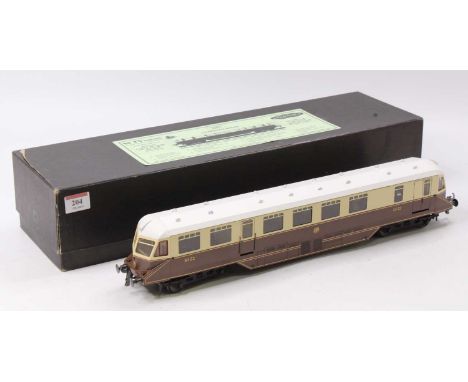 WJ Vintage/ETS, 0 Gauge, GWR diesel railcar, chocolate and cream (M-BM) with instructions