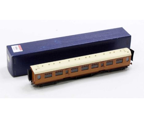 Kit Built 00 Gauge Model of a LNER Teak Porthole Coach, No.1025, painted by Dave Studley with added figures for extra detail 