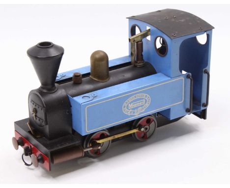 A Mamod live steam 0-4-0 spirit fired locomotive, rare example, finished in light blue, model is in good clean condition, pro