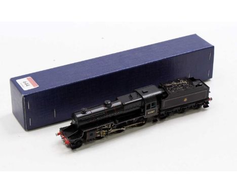 DJH Kit Built, 00 Gauge Model of a Hughes Crab 2-6-0 Locomotive and Tender, Early BR Black with running number 42887, Portesc