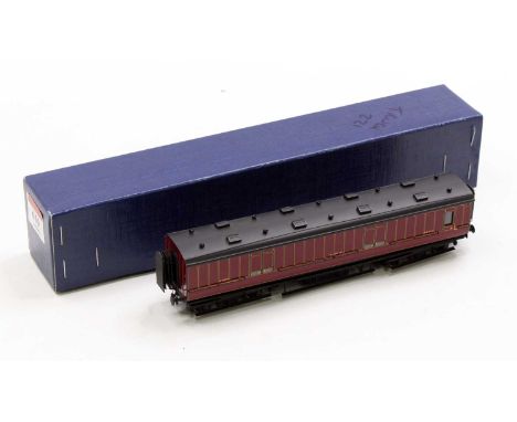 Kit Built 00 Gauge LMS Full Brake, in full panelled livery signed Premier DC Lawrence and L Goddard (M)
