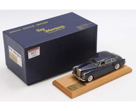 Top Marques, 1/43rd scale white metal model of a GS16, Rolls Royce Phantom V Saloon by Henri Chapron, Yr 1961 Chassis No.5LAT