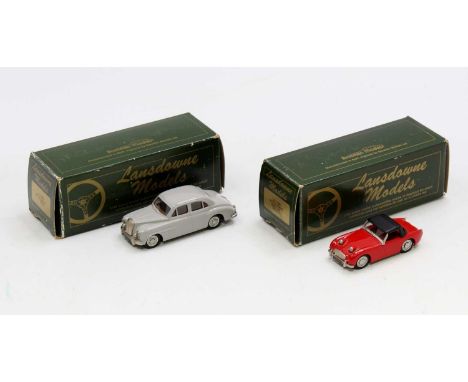 A Brooklin Models 1/43 scale white metal factory hand-built vehicle group to include an LD3 1956 MG Magnette Z series, finish