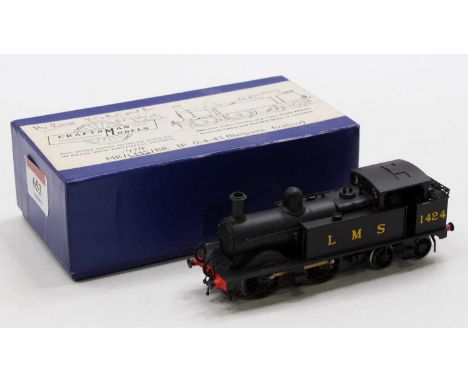 Craftsman Models Kit Built 00 Gauge model of a LMS 0-4-4T, running number 1424, in the original box