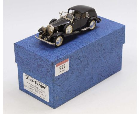 Auto Torque for Minimarque 43, 1/43rd scale white metal model of a Rolls Royce PHII by Darrin Countess Di Frasso, disc wheels