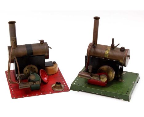 A Bowman Models &amp; Latimer Productions live steam plant group to include a spirit fired Bowman horizontal engine, powering