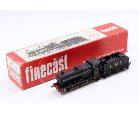 Wills Finecast 00 Gauge model of a LMS 4F Loco and tender, BR Black and Number 4113, boxed