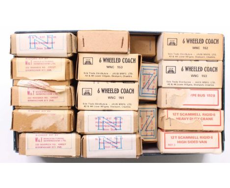 Eighteen various kits for N-gauge: mainly road vehicles: 3 x Cromer Models; 4 x D&amp;M; 11 x W&amp;T. Most boxes have been o