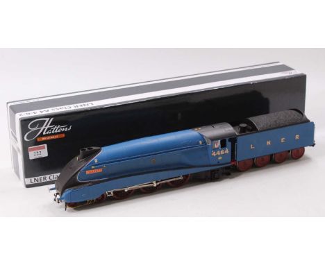 Hattons H7-A4-005, 0 Gauge Electric model of an LNER Class A4 4-6-2 Bittern locomotive and tender, Garter Blue and numbered 4