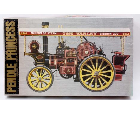 A Bandai of Japan 1/16 scale plastic kit entitled Pendle Princess to build a Garrett 1919 steam traction engine, most parts a