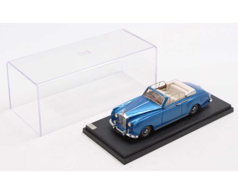FYP Models (France) 1/43rd scale hand built model of a Rolls Royce S.C.I 1958 Cabriolet by James Young, metallic blue body wi