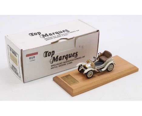 Top Marques, 1/43rd scale white metal model of a GS11, Rolls Royce Phaeton 10HP 2 Seater, white body with Barker Bodywork 190