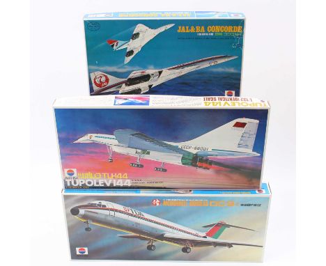 Nitto Aircraft kits, 1.100 scale, 428 - McDonell Douglas DC-9 ‘T.D Airlines’ 1.200 scale, 492 - Concorde BAC/Sud ‘B.Airways/J