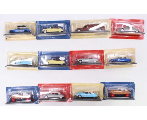 A collection of Atlas edition 1/43 scale Citroen DS diecast vehicles, all (M) in blister packs to include a DS21 cabriolet, a