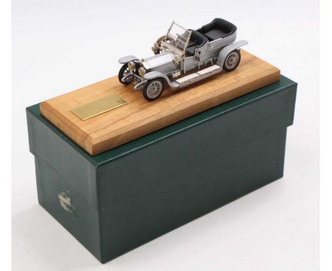 Top Marques, 1/43rd scale white metal model of a Rolls Royce 40/50 HP Silver Ghost, 1907, finished in silver with black inter