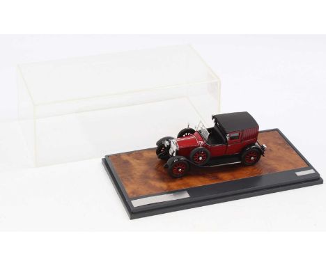 Matrix Scale Models, 1/43rd scale model of a 1927 Rolls Royce 20HP Open Drive Brougham by Brewster, finished in red, limited 