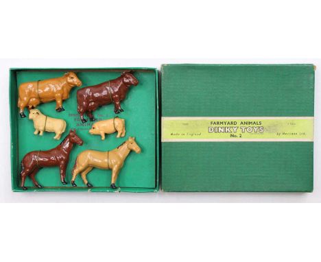 Dinky Toys Farmyard Animals Set No.2. Original stringing. (M) (BE)