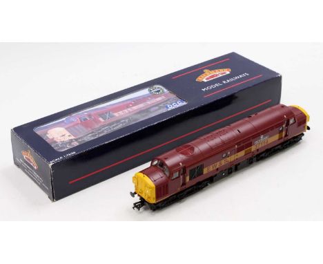 A Bachmann Railways 00 gauge No. 32-775 DC Class 37 diesel City of Worcester locomotive No. 37114, DCC on board, housed in th
