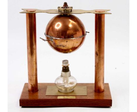 Freelance design scratchbuilt model of a Hero Aeolipile AD10 Steam Turbine Engine, built by David Bill 2015,