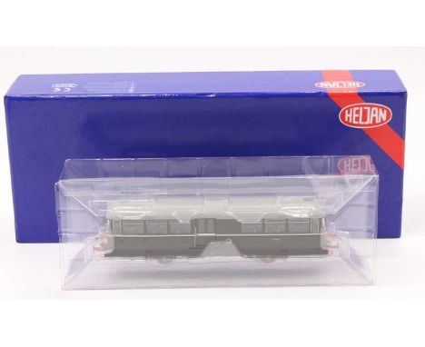 8702 Heljan W&amp;M Railbus E79963 dark green with small yellow panels, 21 pin socket (NM) (BNM)